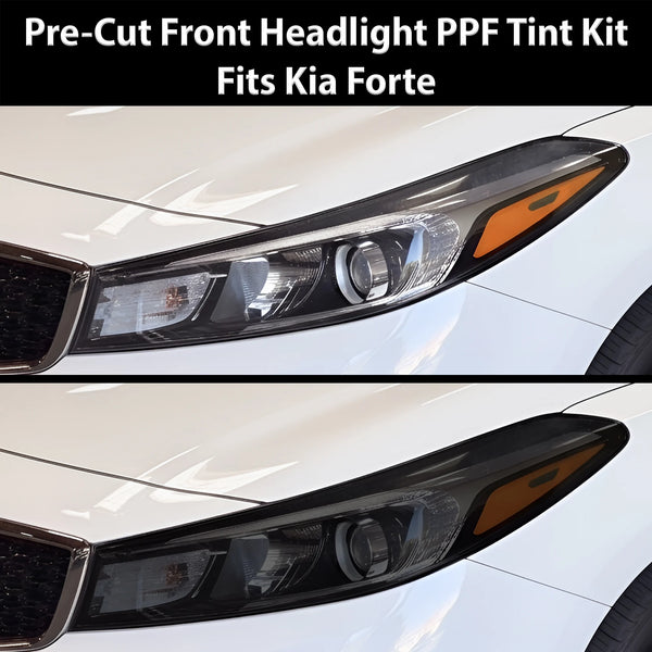 Fits Kia Forte 2017-2018 Full Headlight Taillight Precut Smoked PPF Tint Kit Film Overlay  - Bogar Tech Designs