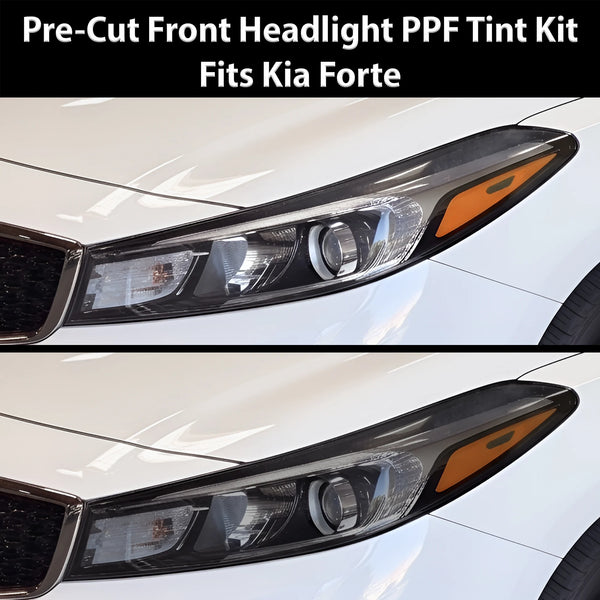 Fits Kia Forte 2017-2018 Full Headlight Taillight Precut Smoked PPF Tint Kit Film Overlay  - Bogar Tech Designs