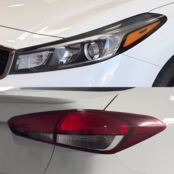 Fits Kia Forte 2017-2018 Full Headlight Taillight Precut Smoked PPF Tint Kit Film Overlay  - Bogar Tech Designs