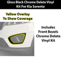 Fits Kia Sorento 2016-2020 Vinyl Chrome Delete Grille Blackout Decal Stickers Overlay Film - Bogar Tech Designs