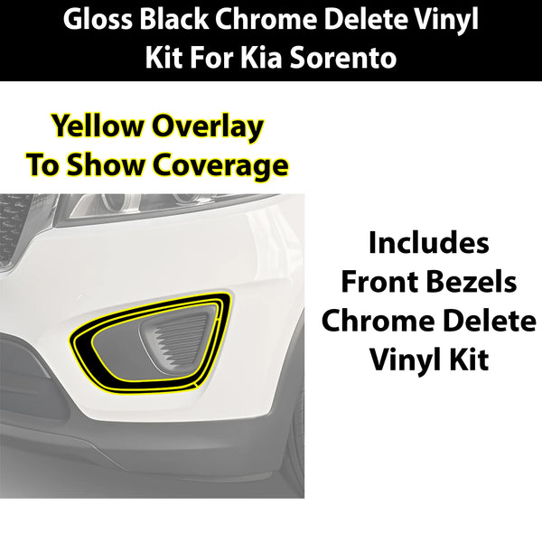Fits Kia Sorento 2016-2020 Vinyl Chrome Delete Grille Blackout Decal Stickers Overlay Film - Bogar Tech Designs