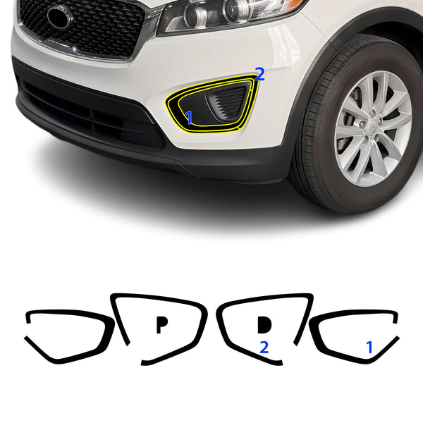 Fits Kia Sorento 2016-2020 Vinyl Chrome Delete Grille Blackout Decal Stickers Overlay Film - Bogar Tech Designs