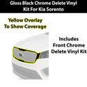 Fits Kia Sorento 2016-2020 Vinyl Chrome Delete Grille Blackout Decal Stickers Overlay Film - Bogar Tech Designs
