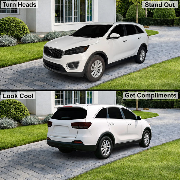 Fits Kia Sorento 2016-2020 Full Headlight Taillight Precut Smoked PPF Tint Kit Film Overlay  - Bogar Tech Designs