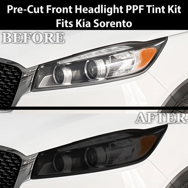 Fits Kia Sorento 2016-2020 Full Headlight Taillight Precut Smoked PPF Tint Kit Film Overlay  - Bogar Tech Designs