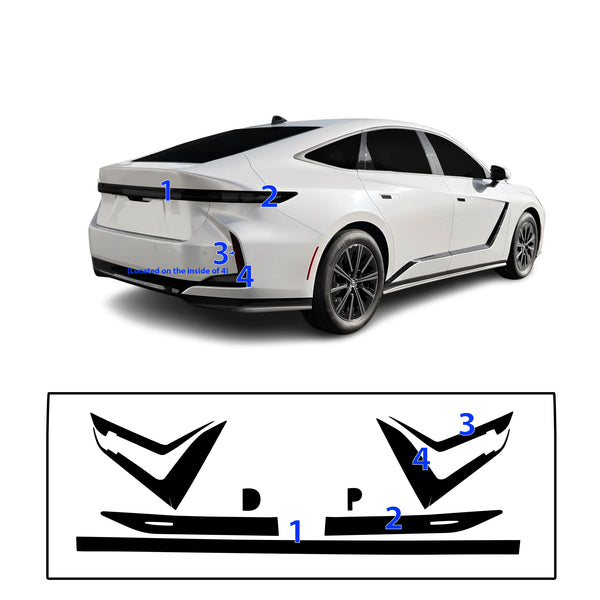 Fits Lexus ES 2026-2027 Full Headlight Taillight Precut Smoked PPF Tint Kit Film Overlay  - Bogar Tech Designs