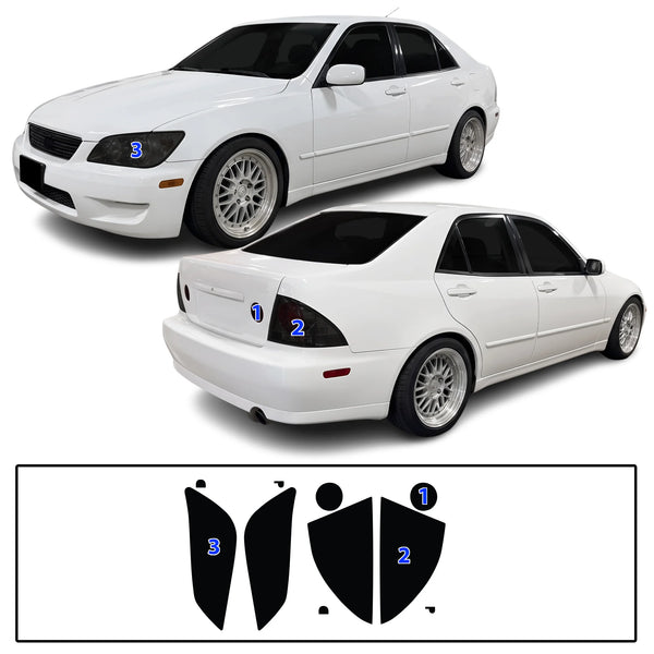Fits Lexus IS300 2001-2005 Full Headlight Taillight Precut Smoked PPF Tint Kit Film Overlay  - Bogar Tech Designs