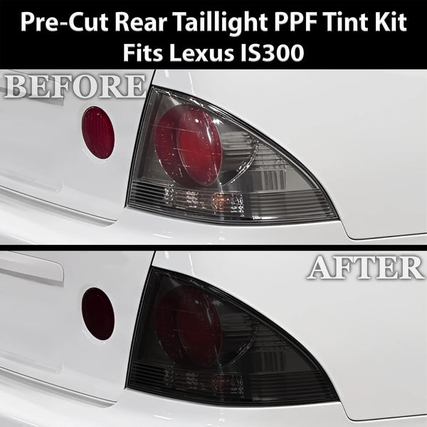 Fits Lexus IS300 2001-2005 Full Headlight Taillight Precut Smoked PPF Tint Kit Film Overlay  - Bogar Tech Designs