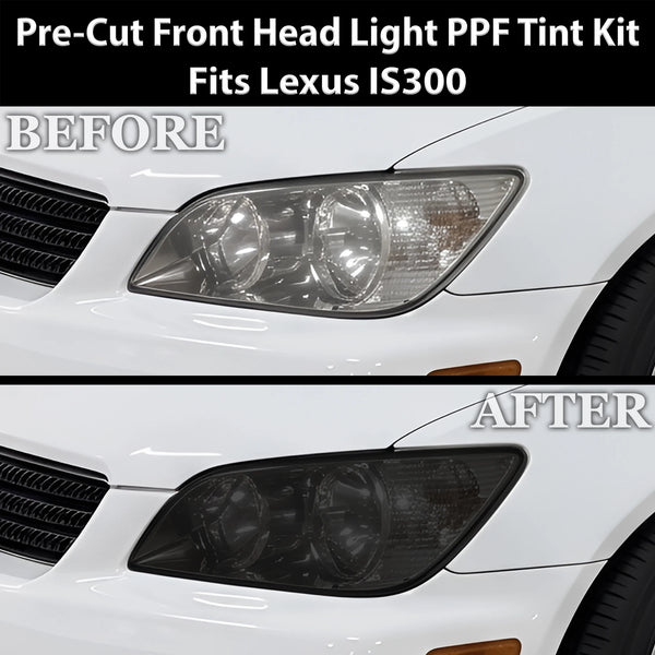 Fits Lexus IS300 2001-2005 Full Headlight Taillight Precut Smoked PPF Tint Kit Film Overlay  - Bogar Tech Designs