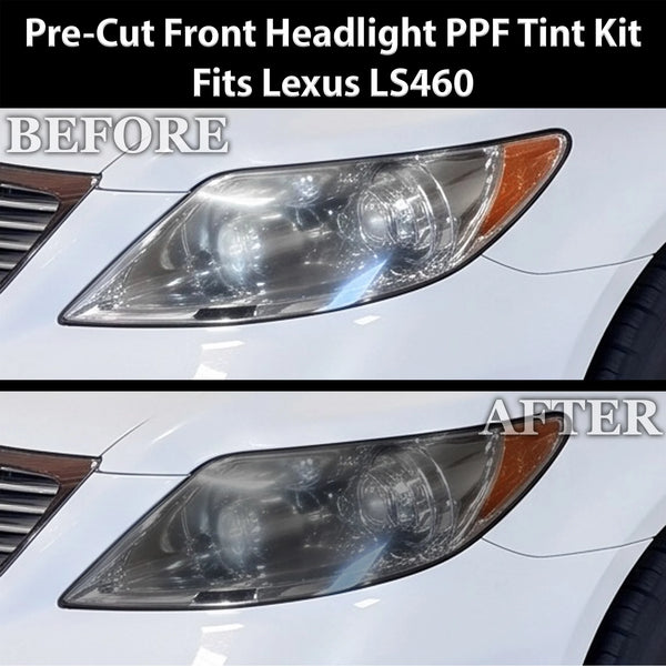 Fits Lexus LS460 2007-2009 Full Headlight Taillight Precut Smoked PPF Tint Kit Film Overlay  - Bogar Tech Designs