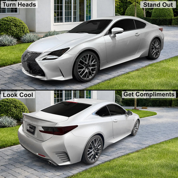 Fits Lexus RC 2015-2018 Full Headlight Taillight Precut Smoked PPF Tint Kit Film Overlay  - Bogar Tech Designs