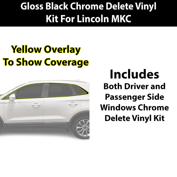 Fits Lincoln MKC 2015-2019 Vinyl Chrome Delete Grille Blackout Decal Stickers Overlay Film - Bogar Tech Designs