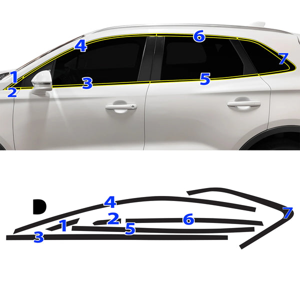 Fits Lincoln MKC 2015-2019 Vinyl Chrome Delete Grille Blackout Decal Stickers Overlay Film - Bogar Tech Designs