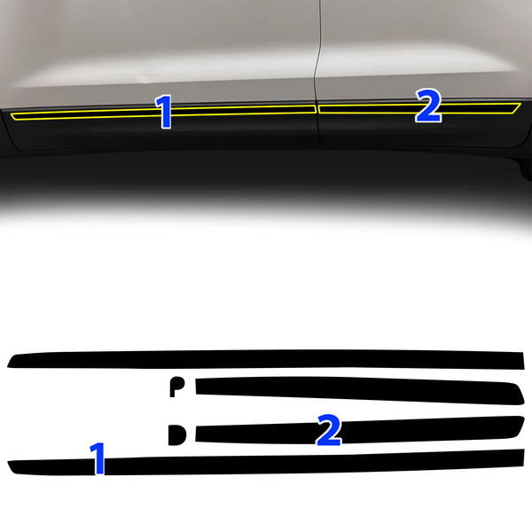 Fits Lincoln MKC 2015-2019 Vinyl Chrome Delete Grille Blackout Decal Stickers Overlay Film - Bogar Tech Designs