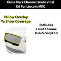 Fits Lincoln MKC 2015-2019 Vinyl Chrome Delete Grille Blackout Decal Stickers Overlay Film - Bogar Tech Designs