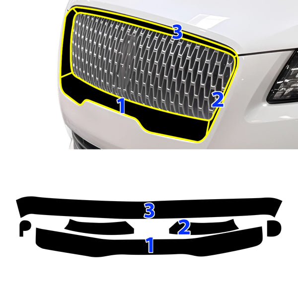 Fits Lincoln MKC 2015-2019 Vinyl Chrome Delete Grille Blackout Decal Stickers Overlay Film - Bogar Tech Designs