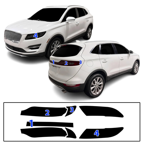 Fits Lincoln MKC 2015-2019 Full Headlight Taillight Precut Smoked PPF Tint Kit Film Overlay  - Bogar Tech Designs