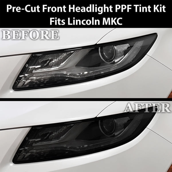 Fits Lincoln MKC 2015-2019 Full Headlight Taillight Precut Smoked PPF Tint Kit Film Overlay  - Bogar Tech Designs