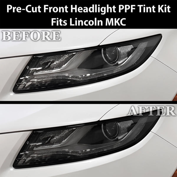 Fits Lincoln MKC 2015-2019 Full Headlight Taillight Precut Smoked PPF Tint Kit Film Overlay  - Bogar Tech Designs