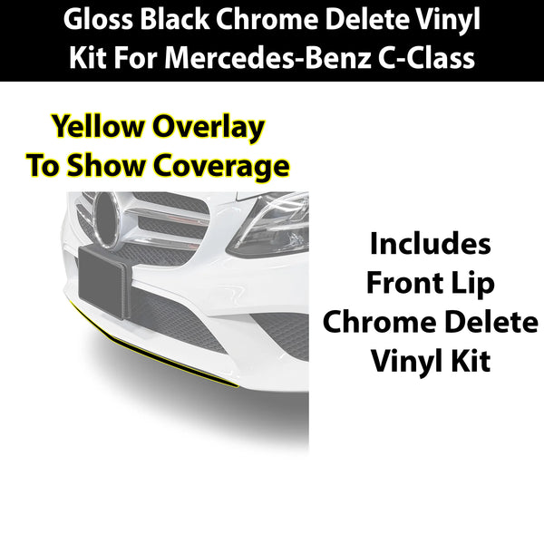 Fits Mercedes-Benz C-Class 2019-2021 Vinyl Chrome Delete Grille Blackout Decal Stickers Overlay Film - Bogar Tech Designs