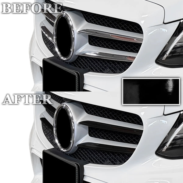 Fits Mercedes-Benz C-Class 2019-2021 Vinyl Chrome Delete Grille Blackout Decal Stickers Overlay Film - Bogar Tech Designs