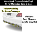 Fits Mercedes-Benz C-Class 2019-2021 Vinyl Chrome Delete Grille Blackout Decal Stickers Overlay Film - Bogar Tech Designs