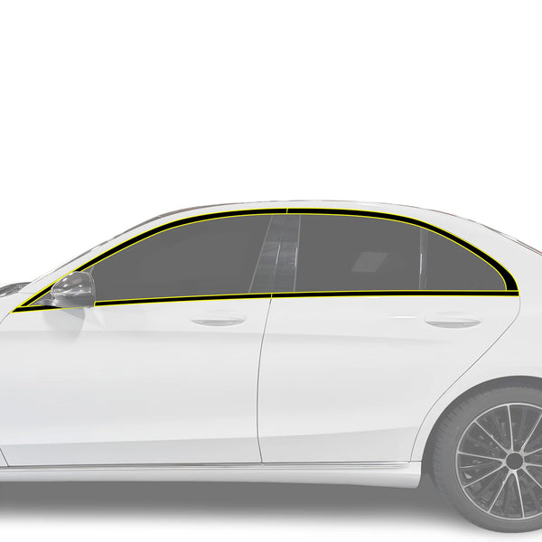Fits Mercedes-Benz C-Class 2019-2021 Vinyl Chrome Delete Grille Blackout Decal Stickers Overlay Film - Bogar Tech Designs