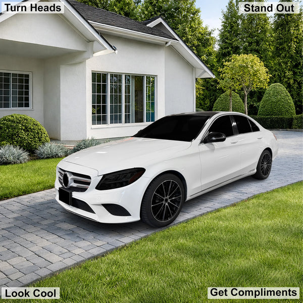 Fits Mercedes-Benz C-Class 2019-2021 Full Headlight Taillight Precut Smoked PPF Tint Kit Film Overlay  - Bogar Tech Designs