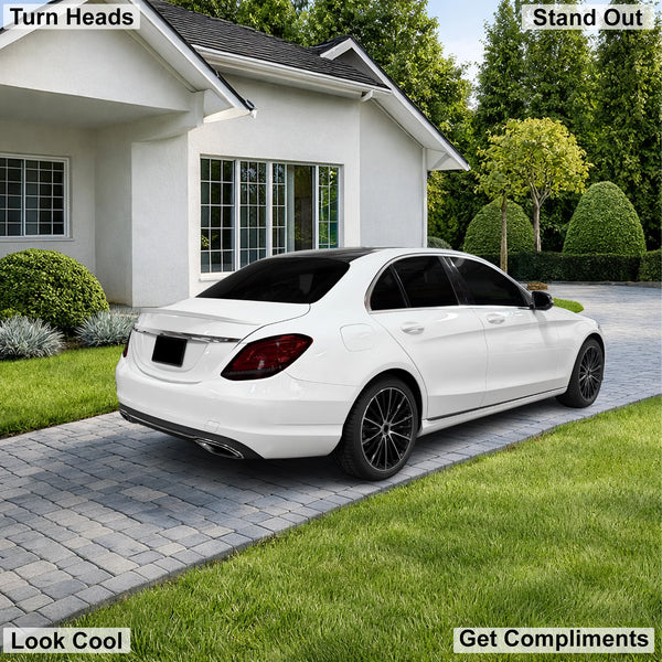 Fits Mercedes-Benz C-Class 2019-2021 Full Headlight Taillight Precut Smoked PPF Tint Kit Film Overlay  - Bogar Tech Designs