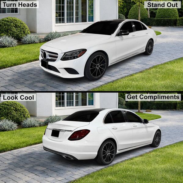 Fits Mercedes-Benz C-Class 2019-2021 Full Headlight Taillight Precut Smoked PPF Tint Kit Film Overlay  - Bogar Tech Designs