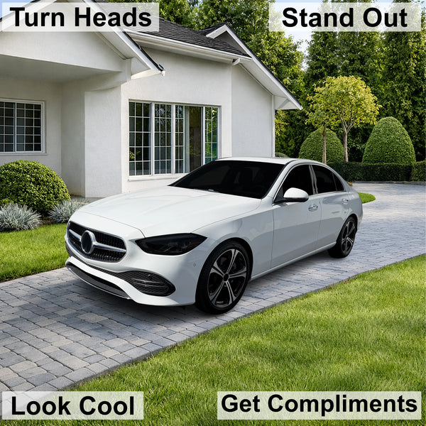 Fits Mercedes-Benz C-Class 2022-2026 Full Headlight Taillight Precut Smoked PPF Tint Kit Film Overlay  - Bogar Tech Designs