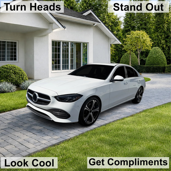 Fits Mercedes-Benz C-Class 2022-2026 Full Headlight Taillight Precut Smoked PPF Tint Kit Film Overlay  - Bogar Tech Designs