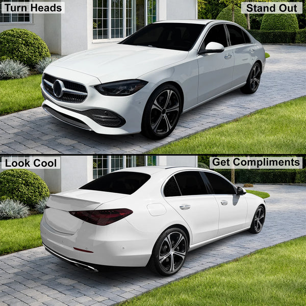 Fits Mercedes-Benz C-Class 2022-2026 Full Headlight Taillight Precut Smoked PPF Tint Kit Film Overlay  - Bogar Tech Designs