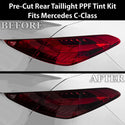 Fits Mercedes-Benz C-Class 2022-2026 Full Headlight Taillight Precut Smoked PPF Tint Kit Film Overlay  - Bogar Tech Designs