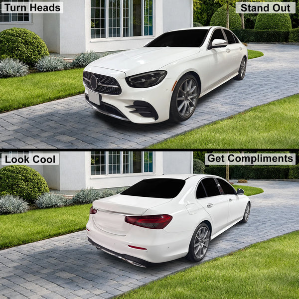 Fits Mercedes-Benz E-Class 2021-2023 Full Headlight Taillight Precut Smoked PPF Tint Kit Film Overlay  - Bogar Tech Designs