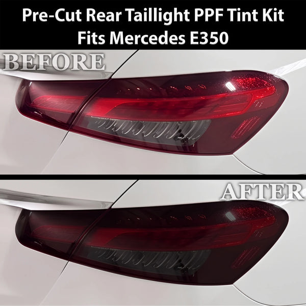 Fits Mercedes-Benz E-Class 2021-2023 Full Headlight Taillight Precut Smoked PPF Tint Kit Film Overlay  - Bogar Tech Designs
