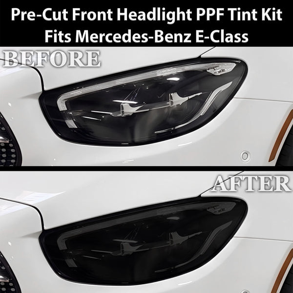 Fits Mercedes-Benz E-Class 2021-2023 Full Headlight Taillight Precut Smoked PPF Tint Kit Film Overlay  - Bogar Tech Designs