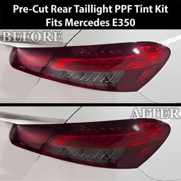Fits Mercedes-Benz E-Class 2021-2023 Full Headlight Taillight Precut Smoked PPF Tint Kit Film Overlay  - Bogar Tech Designs