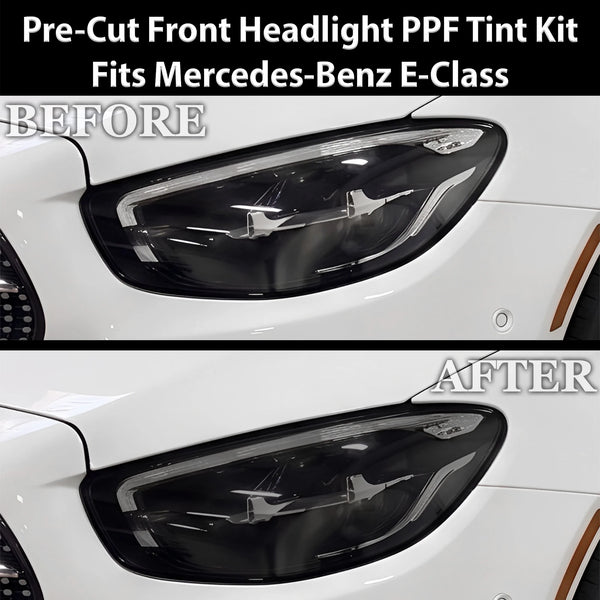 Fits Mercedes-Benz E-Class 2021-2023 Full Headlight Taillight Precut Smoked PPF Tint Kit Film Overlay  - Bogar Tech Designs