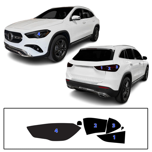 Fits Mercedes-Benz GLA 2021-2026 Full Headlight Taillight Precut Smoked PPF Tint Kit Film Overlay  - Bogar Tech Designs