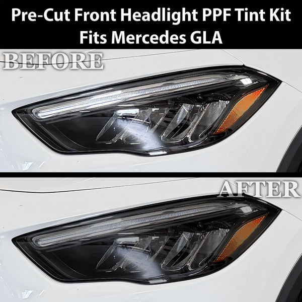 Fits Mercedes-Benz GLA 2021-2026 Full Headlight Taillight Precut Smoked PPF Tint Kit Film Overlay  - Bogar Tech Designs