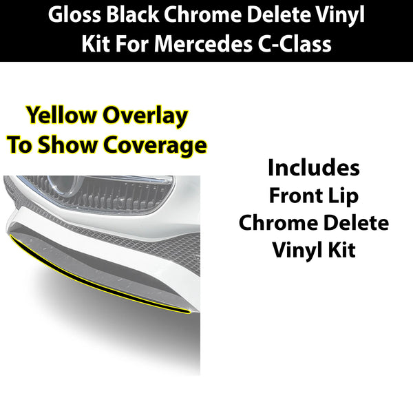 Fits Mercedes C-Class 2022-2026 Vinyl Chrome Delete Grille Blackout Decal Stickers Overlay Film - Bogar Tech Designs