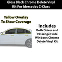 Fits Mercedes C-Class 2022-2026 Vinyl Chrome Delete Grille Blackout Decal Stickers Overlay Film - Bogar Tech Designs