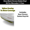 Fits Mercedes C-Class 2022-2026 Vinyl Chrome Delete Grille Blackout Decal Stickers Overlay Film - Bogar Tech Designs