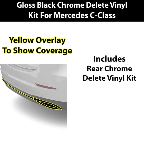 Fits Mercedes C-Class 2022-2026 Vinyl Chrome Delete Grille Blackout Decal Stickers Overlay Film - Bogar Tech Designs