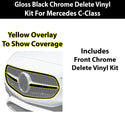 Fits Mercedes C-Class 2022-2026 Vinyl Chrome Delete Grille Blackout Decal Stickers Overlay Film - Bogar Tech Designs