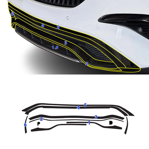 Fits Mercedes GLA 2021-2026 Vinyl Chrome Delete Grille Blackout Decal Stickers Overlay Film - Bogar Tech Designs