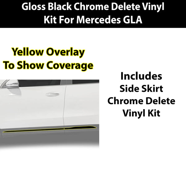 Fits Mercedes GLA 2021-2026 Vinyl Chrome Delete Grille Blackout Decal Stickers Overlay Film - Bogar Tech Designs