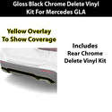 Fits Mercedes GLA 2021-2026 Vinyl Chrome Delete Grille Blackout Decal Stickers Overlay Film - Bogar Tech Designs