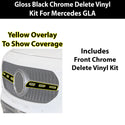Fits Mercedes GLA 2021-2026 Vinyl Chrome Delete Grille Blackout Decal Stickers Overlay Film - Bogar Tech Designs